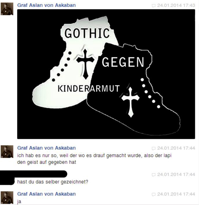 Gothic gegen Kinderarmut - Die Logo Lüge