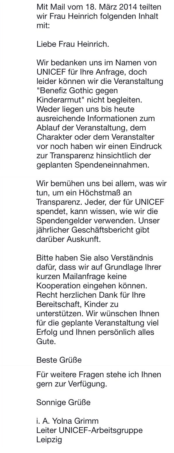 Gothic gegen Kinderarmut - Die Unicef Lüge Teil 2